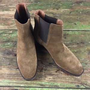 Frye Womens Dara Dark Tan Chelsea Ankle Booties